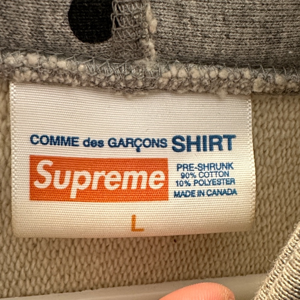 Supreme x Comme des Garçons Reverse Box Logo Hoodie 100% Authentic Sz Lrg (Rare)